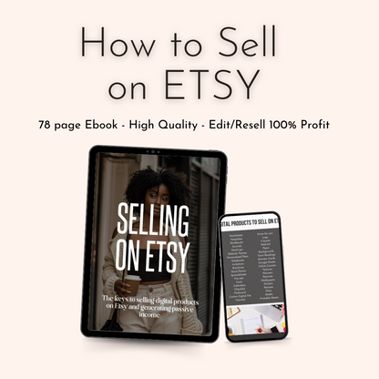 How to Sell on ETSY Ebook PLR