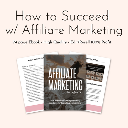 Affiliate Marketing for Beginners PLR