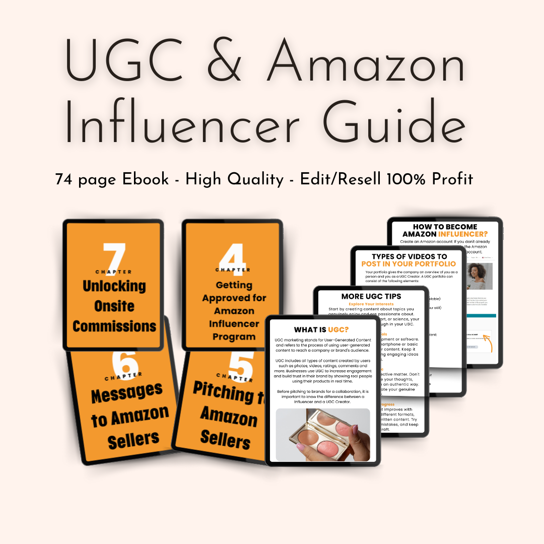 UGC & Amazon Influencer Ebook with PLR