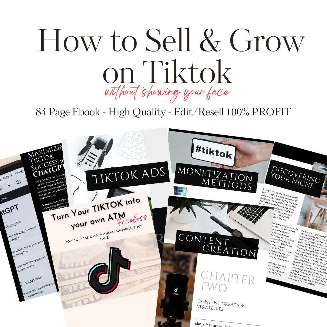 How to Sell & Grow on Tiktok Ebook PLR