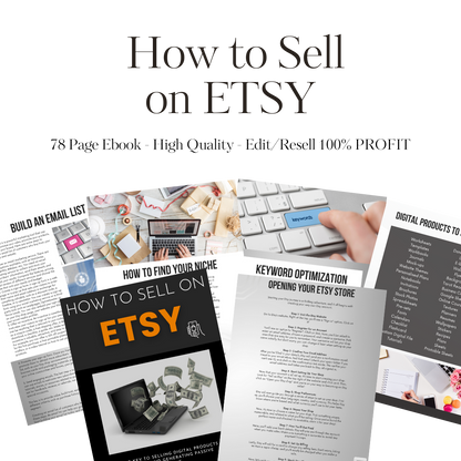 How to Sell on ETSY Ebook PLR