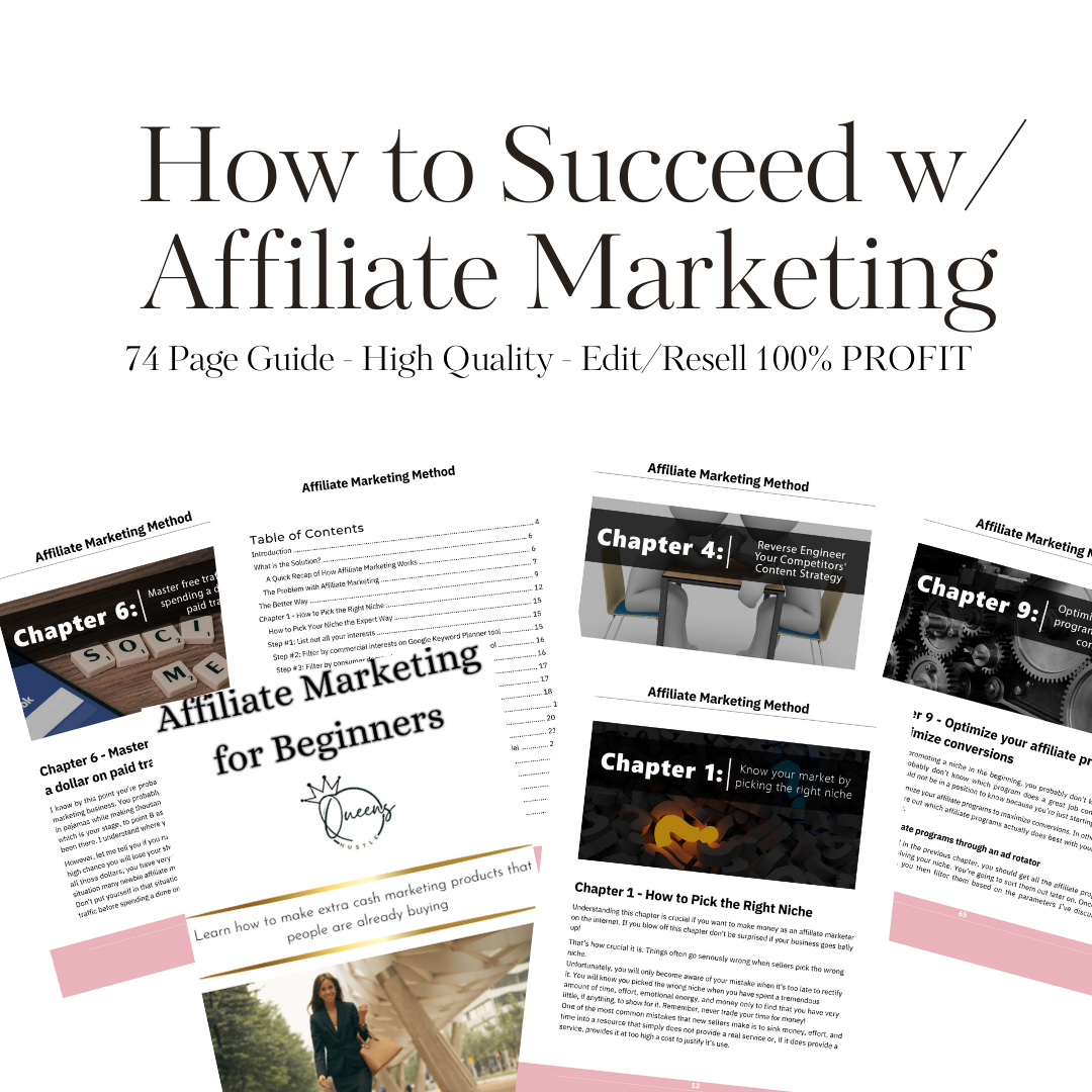 Affiliate Marketing for Beginners PLR